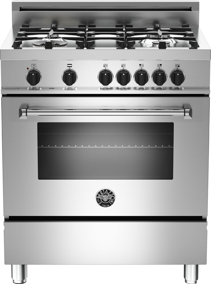 Bertazzoni MAS304DFMXE 30 Inch ProStyle Dual Fuel Range with 4 Sealed Aluminum Burners, 3.6 cu