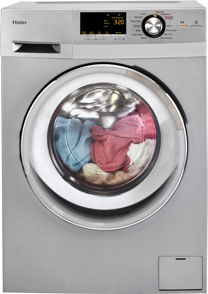 Haier HLC1700AXW 24 Inch Washer/Dryer Combo with 2.0 cu. ft. Capacity, NonVented Condensing