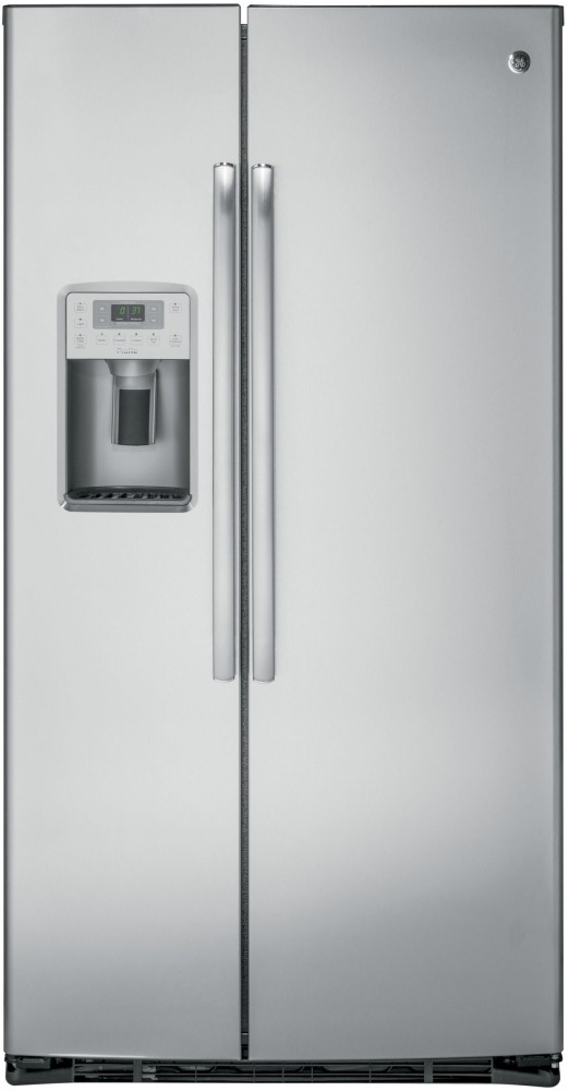 ge pzs22mskss 36 inch side by side refrigerator with 22 1 cu ft capacity 3 glass shelves ge pzs22mskss 36 inch side by side refrigerator with 22 1 cu ft capacity 3 glass shelves