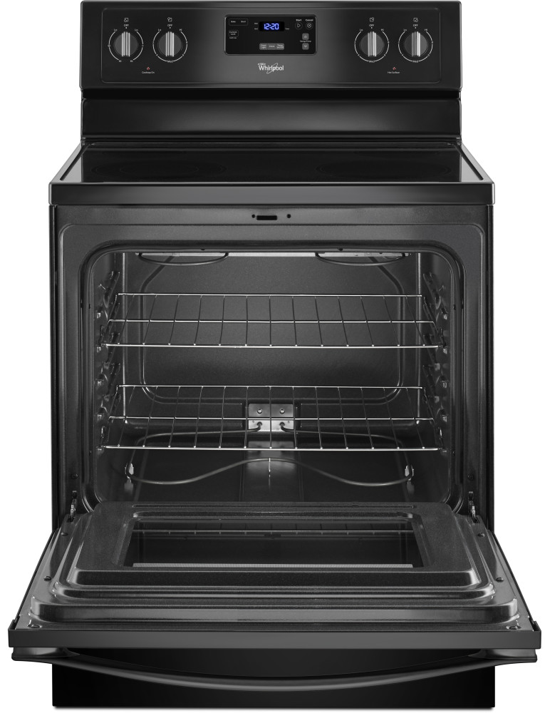 Whirlpool WFE320M0EB 30 Inch Freestanding Electric Range with 4 Radiant