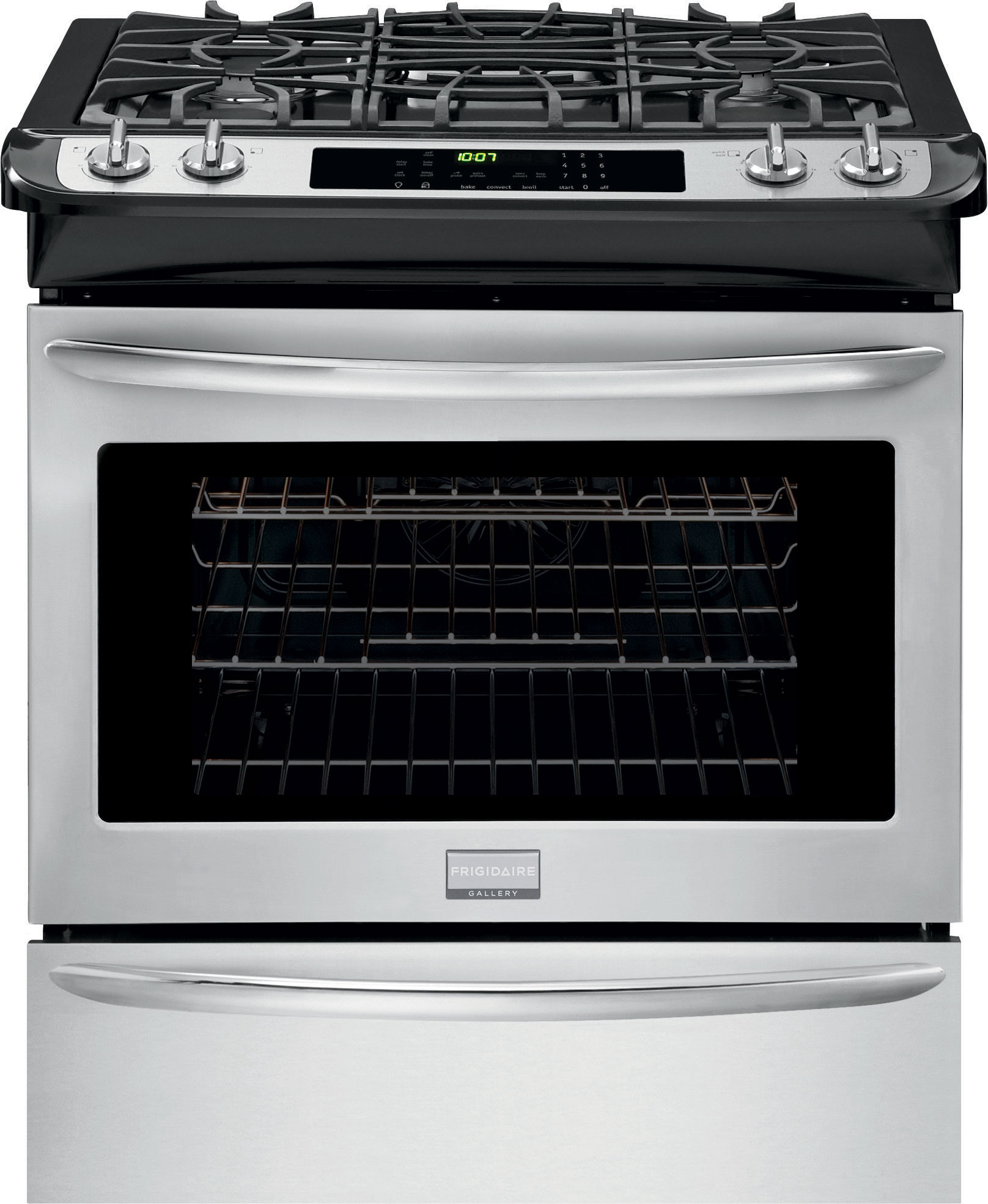 Frigidaire FGGS3065PF 30 Inch Slidein Gas Range with 4 Sealed Burners