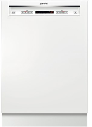 ... Sanitize Option, AquaStop Leak Protection and Recessed Handle: White