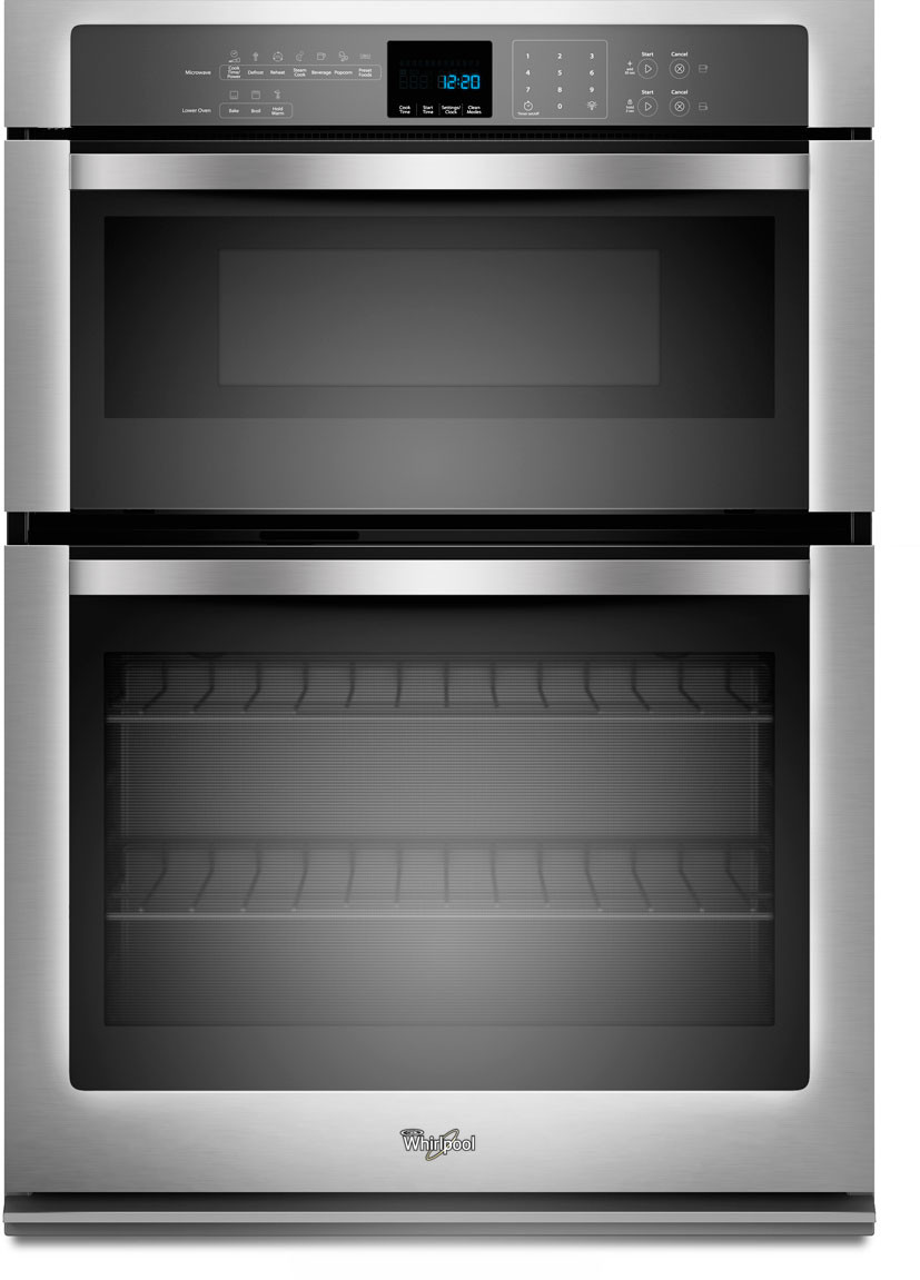 Whirlpool WOC54EC7AS 27 Inch Microwave Combination Wall Oven with 4.3