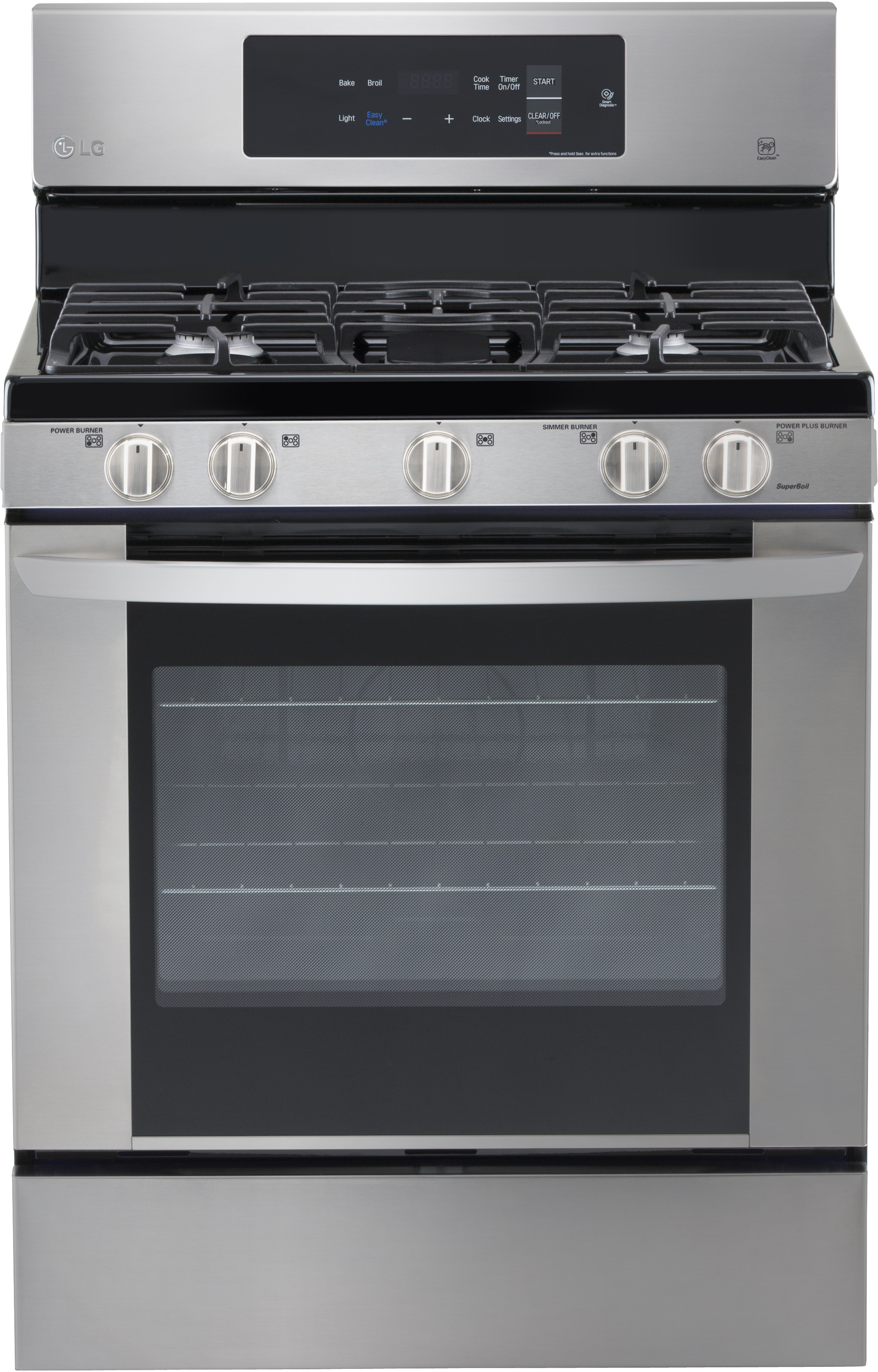 LG LRG3061ST 30 Inch Gas Range with 5 Sealed Burners, 5.4 cu. ft. Oven, 4 Cooking Modes, Storage