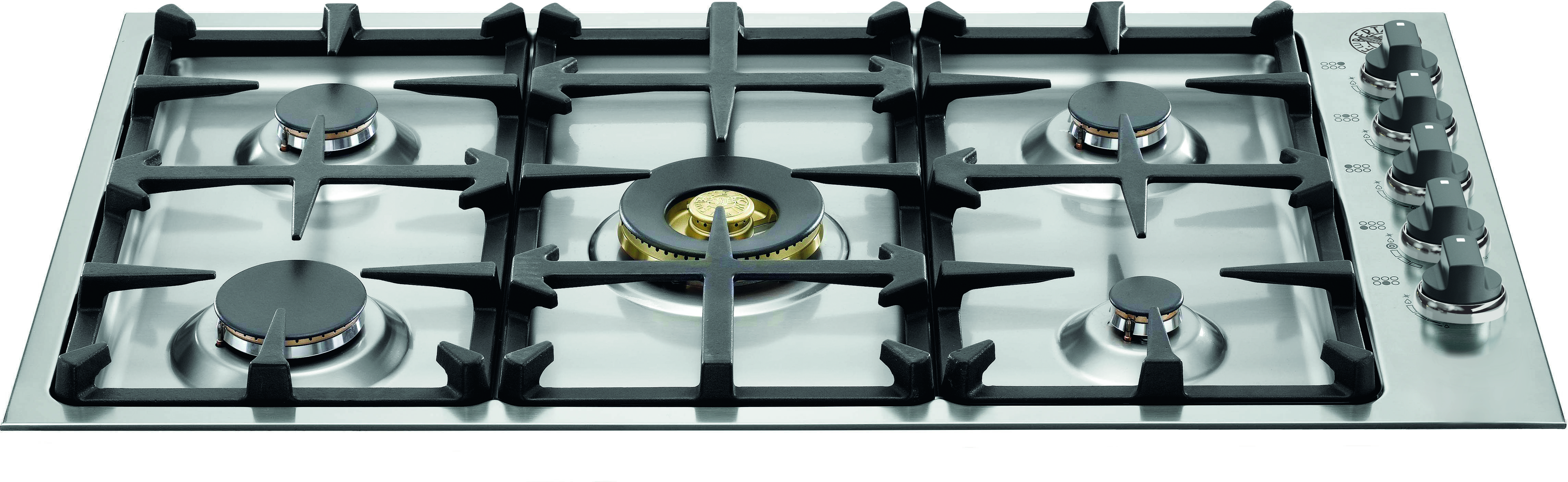 Bertazzoni QB36M500XLP 36 Inch Gas Cooktop with 5 Sealed Brass Burners