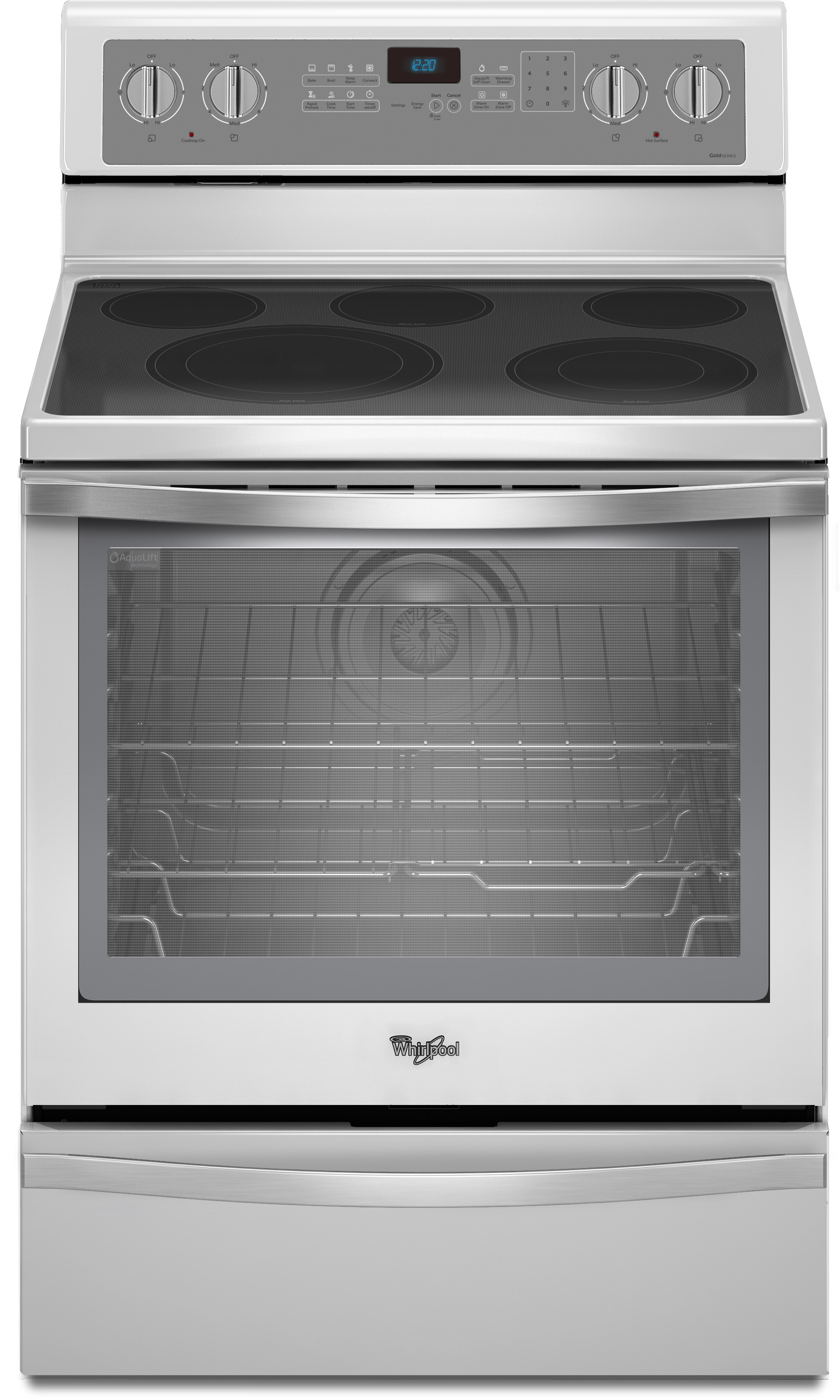 Whirlpool WFE715H0EH 30 Inch Freestanding Electric Range with 5 Radiant